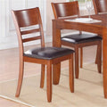 Espresso Faux Leather Upholstered Dining Chair D61549