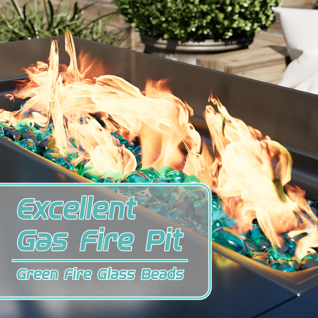 43 inch Propane Gas Fire Table 50000 BTU Outdoor Wicker F9891