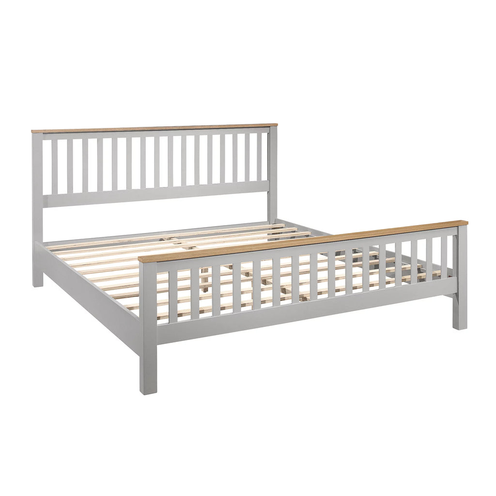 King Size Solid Wood Platform Bed with Headboard Z194