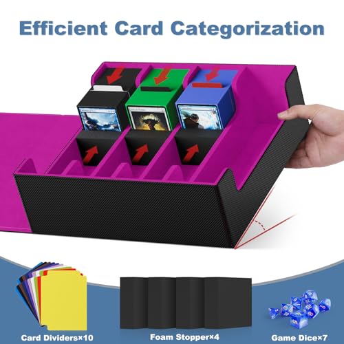 Card Deck Case with 10 Dividers and 3 Foam Stoppers A275