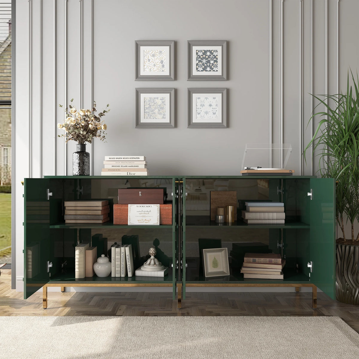 Green High Gloss TV Stand O112249