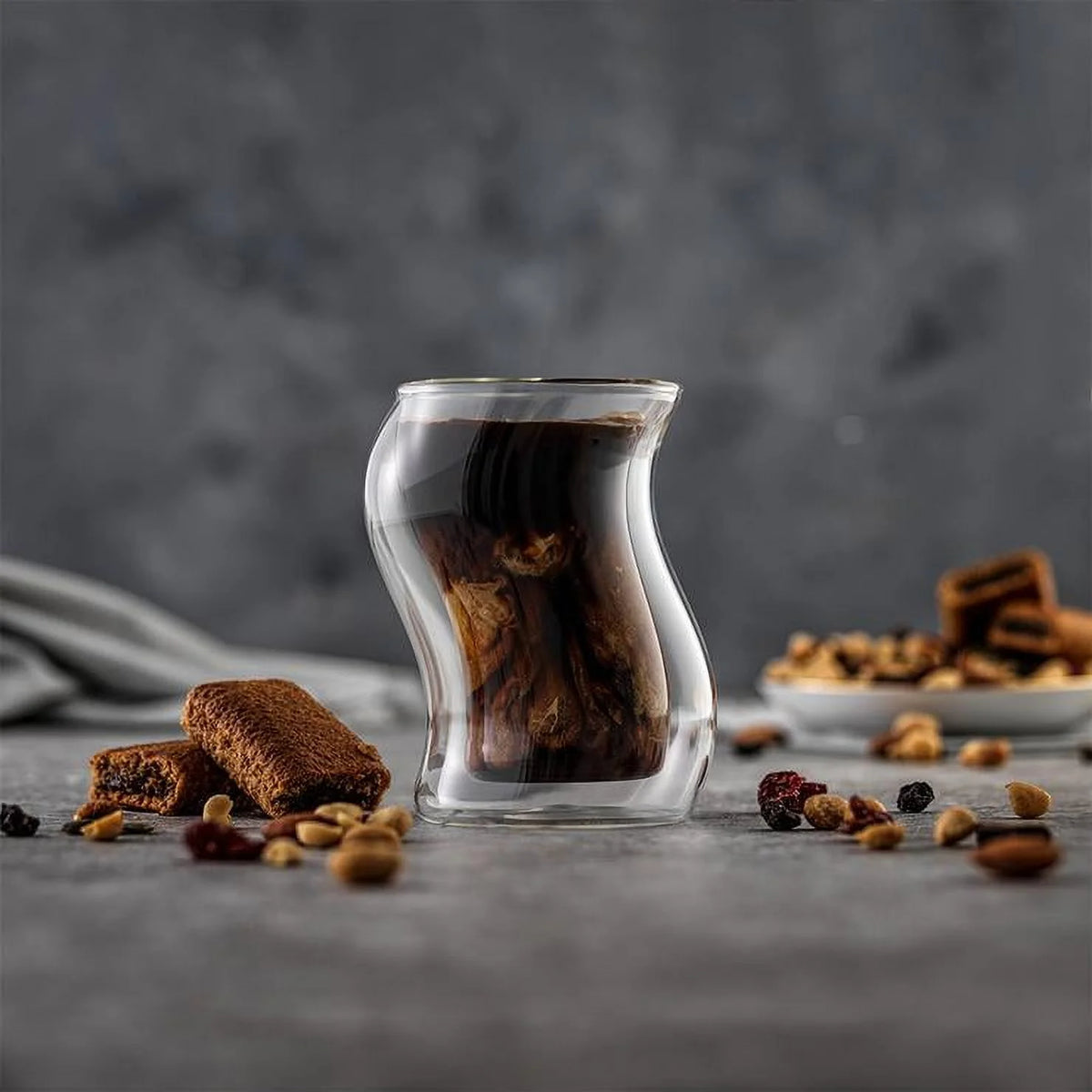 Clear Glass Coffee Mugs Set of 4 Q82715
