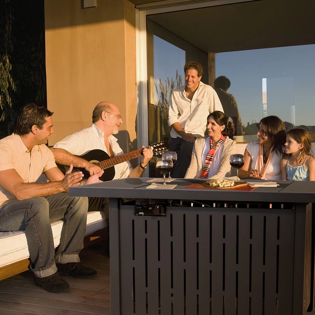43 inch Propane Gas Fire Table 50000 BTU Outdoor Wicker F9891