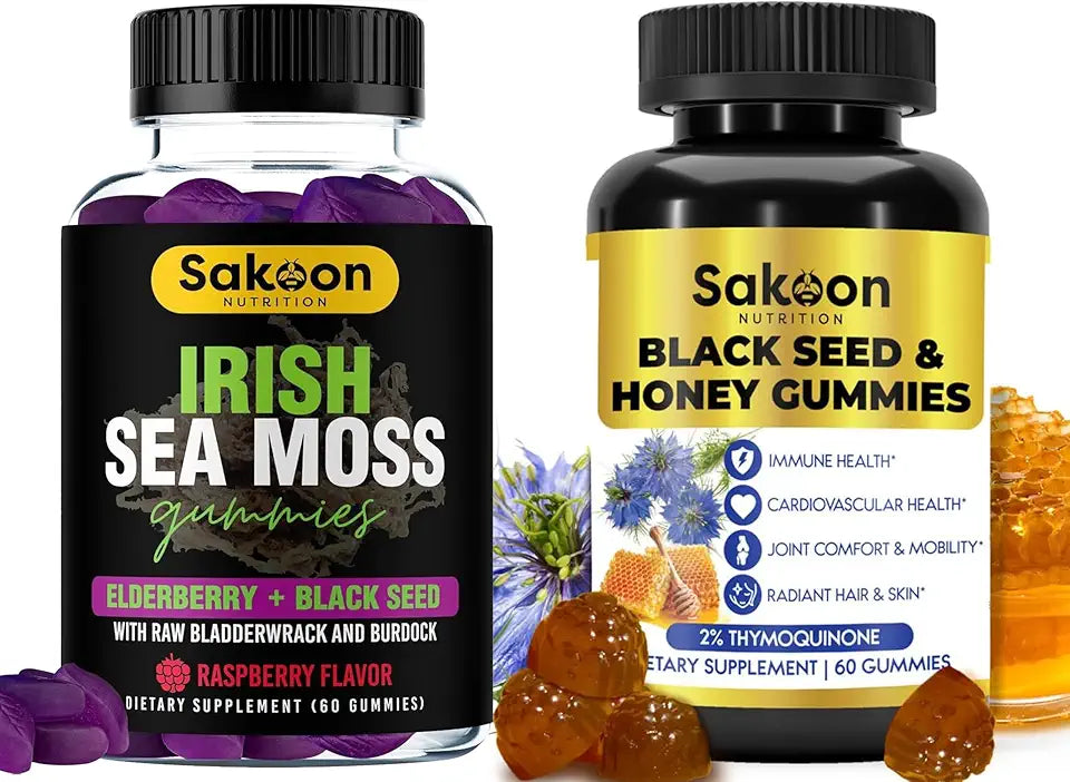 Black Seed Oil & Honey Gummies + Irish Sea Moss Gummies Y845