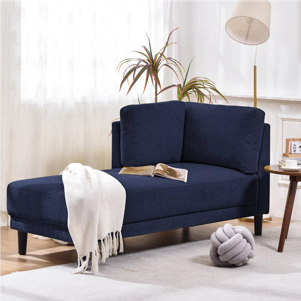 65" Fabric Corner Lounge Chair H63085