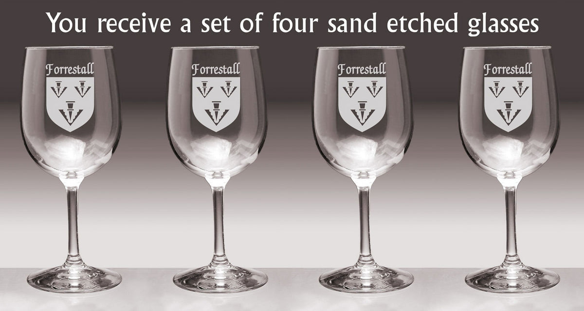 Irish Coat of Arms Wine Glasses Set of 4 Q4608