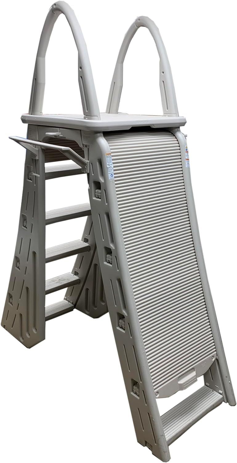 Adjustable A Frame Safety Ladder with Step Barrier W13916