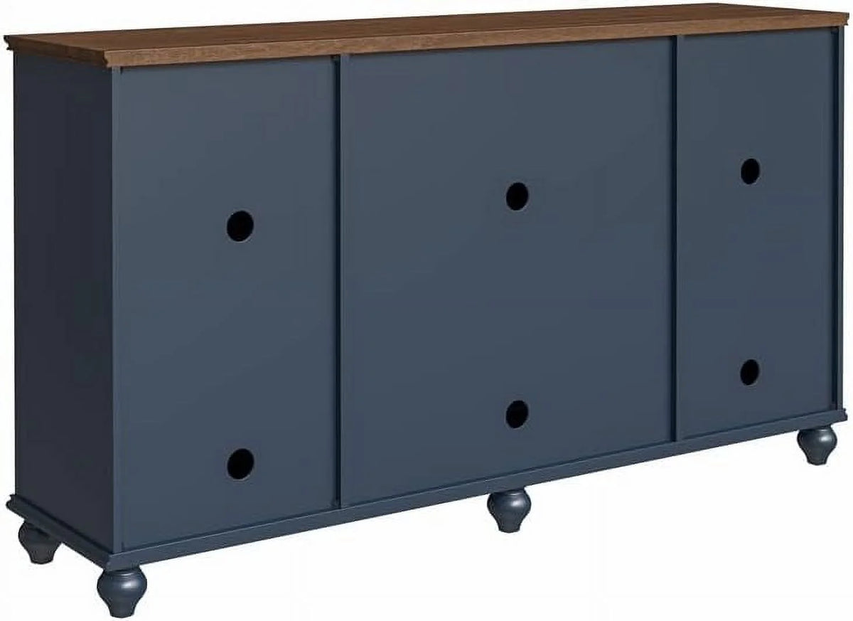 Vintage Wood Kitchen Buffet Sideboard Cabinet E3401