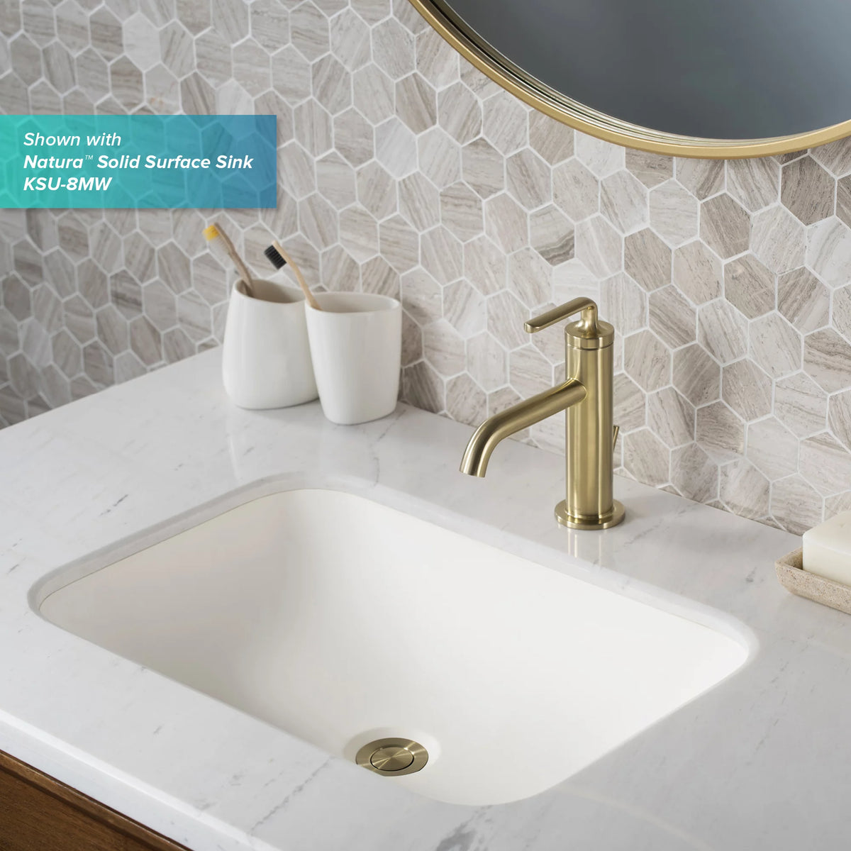 Single Handle Bathroom Sink Faucet with Lift Rod Drain O97449