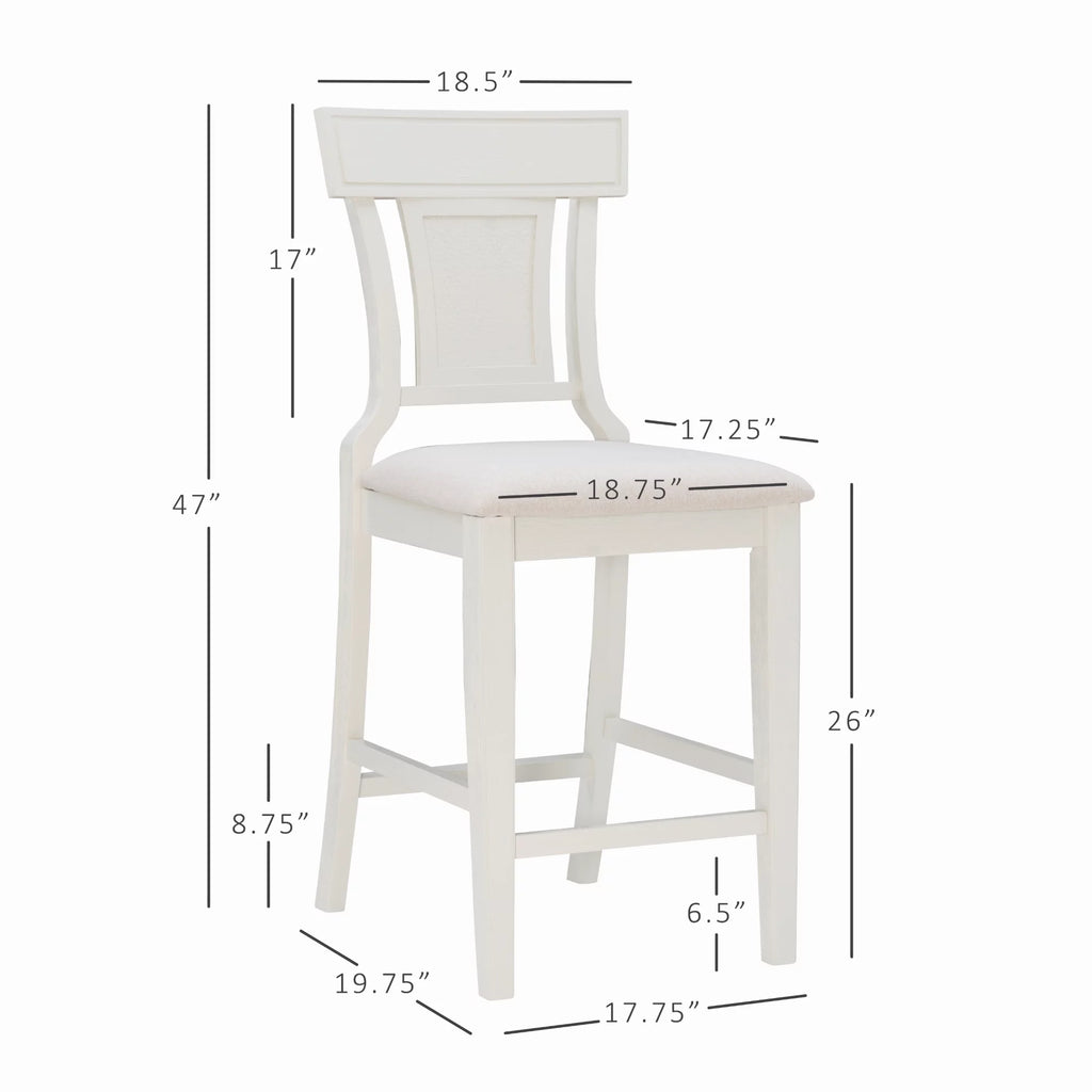 26" Counter Stool with Beige Fabric M960425