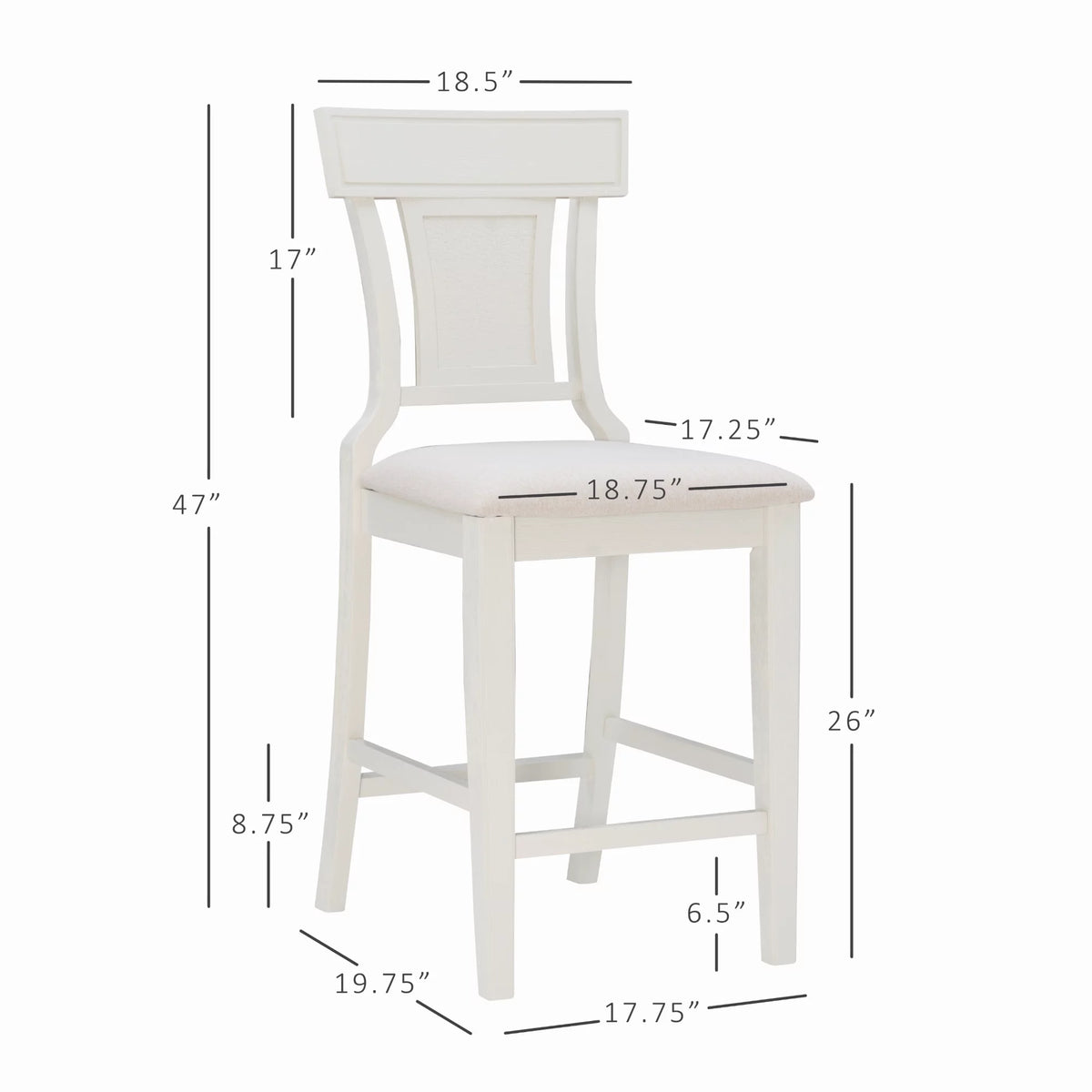 26" Counter Stool with Beige Fabric M960425
