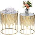 Gold Accent Metal Nesting Side Tables R188