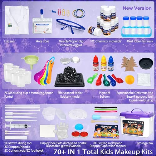 Science Kit with Lab Coat Costume, 70+ PCS DIY STEM Projects Y537063