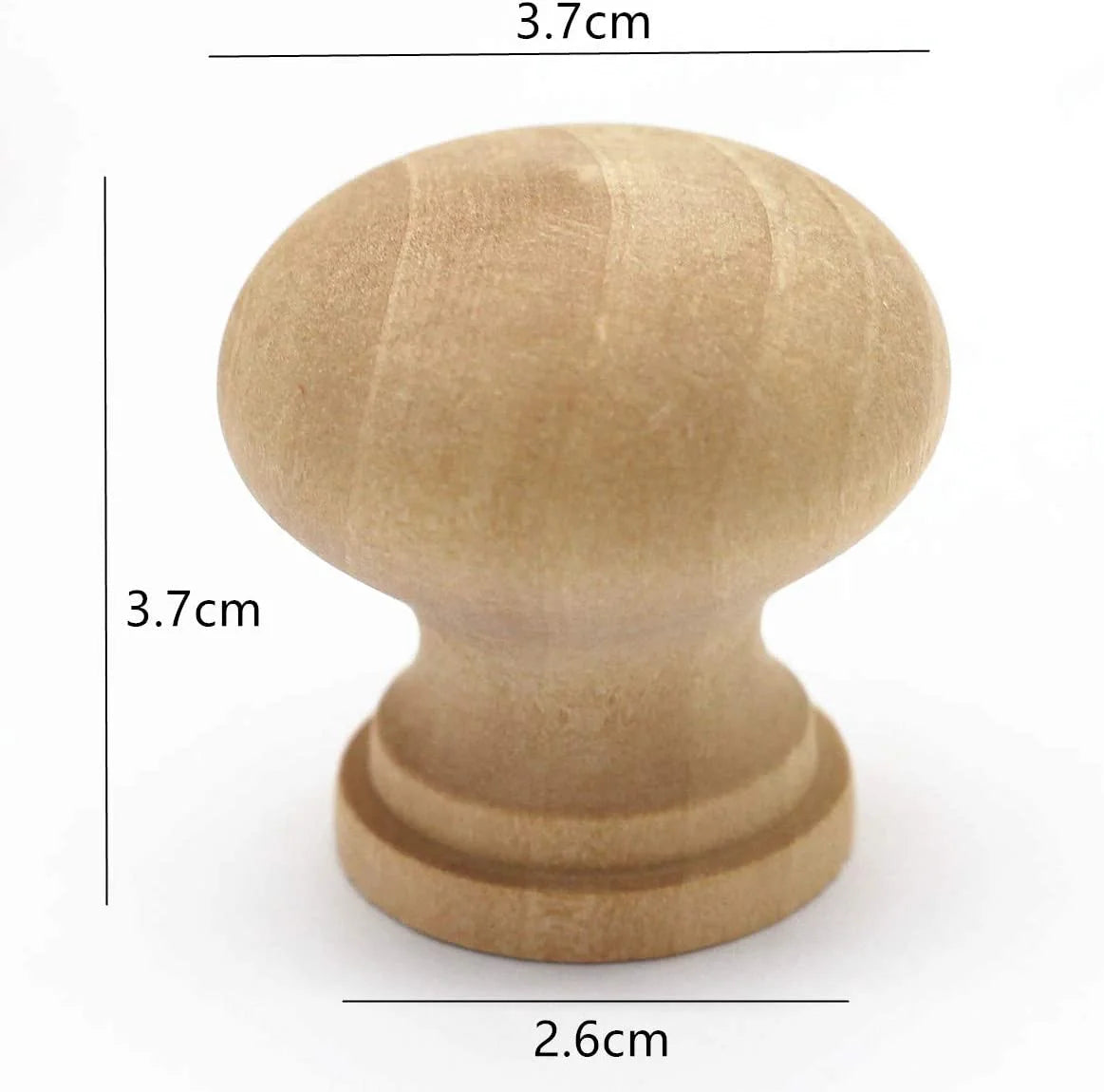 16PCS Round Unfinished Wood Drawer Knobs Pulls Handles Z949101