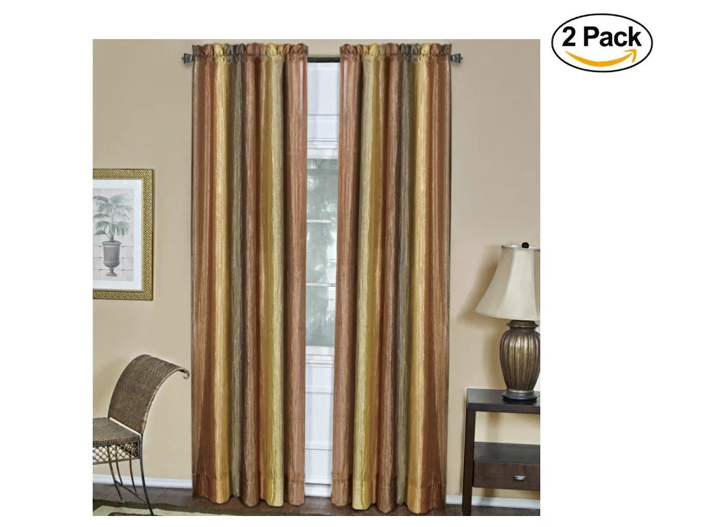 Ombre Window Panel, 50-Inch by 63-Inch, Autumn (Set of 2) Q37274