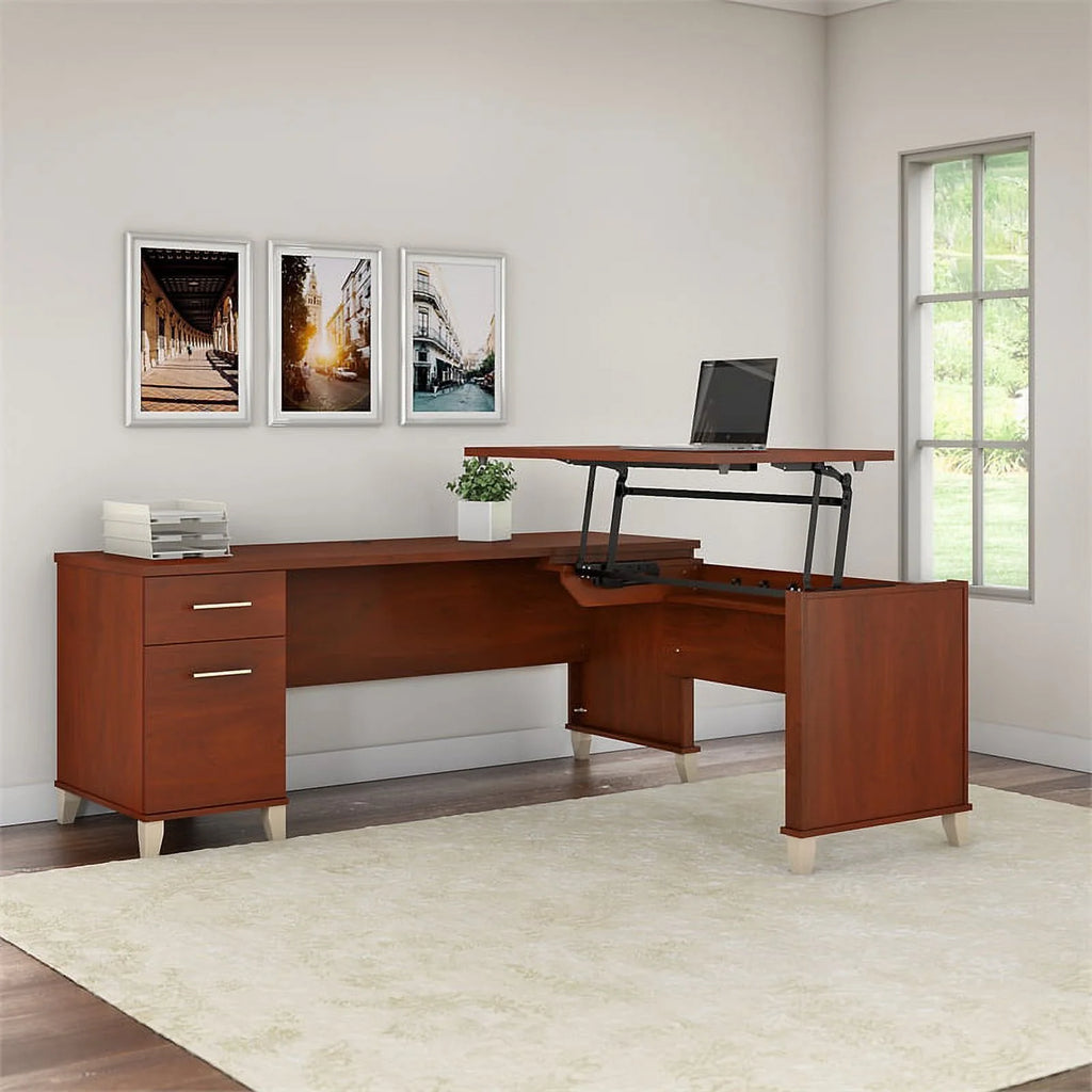 72W 3 Position Sit to Stand L Desk Y71350