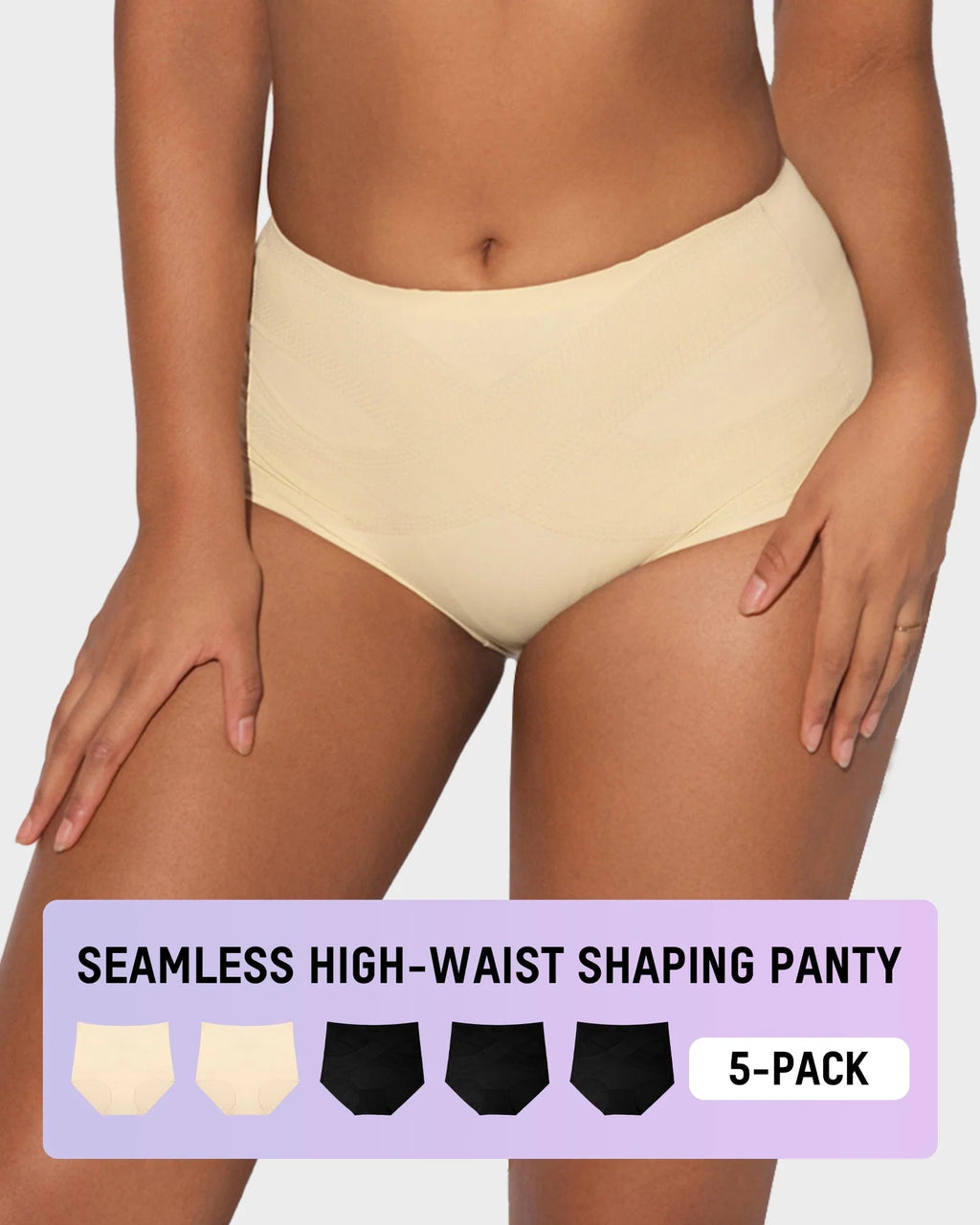 High-Waist Tummy Control Panties 5 Pack H86057