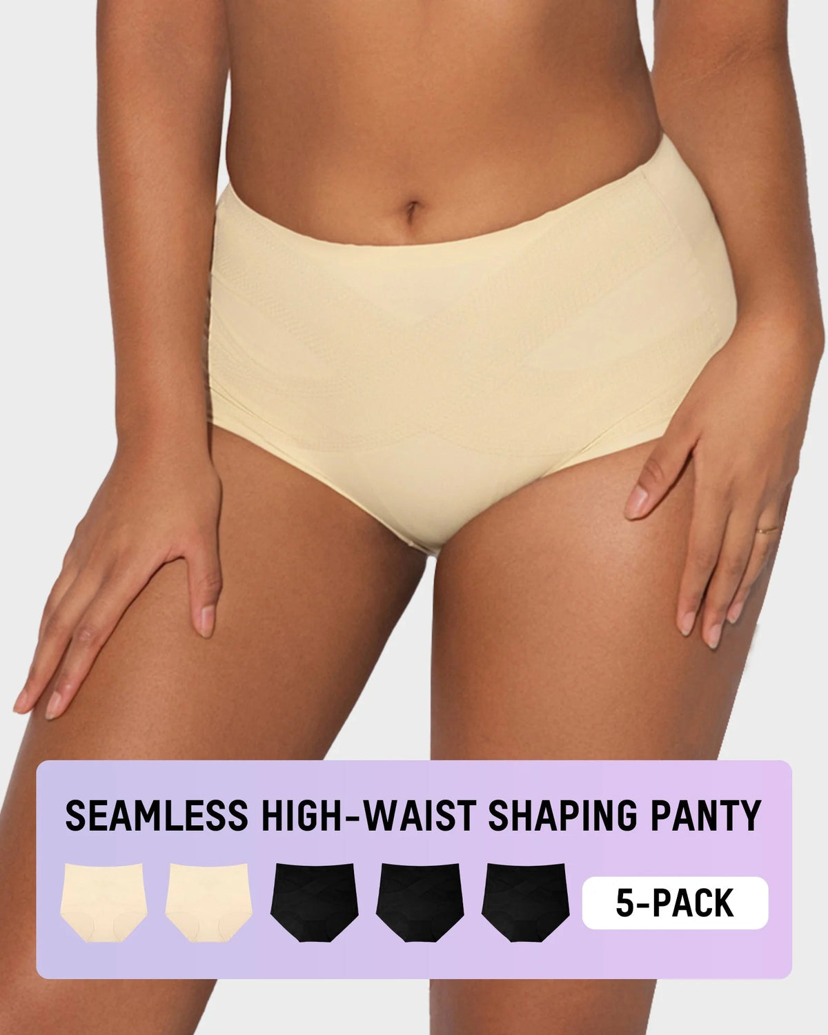 High-Waist Tummy Control Panties 5 Pack H86057