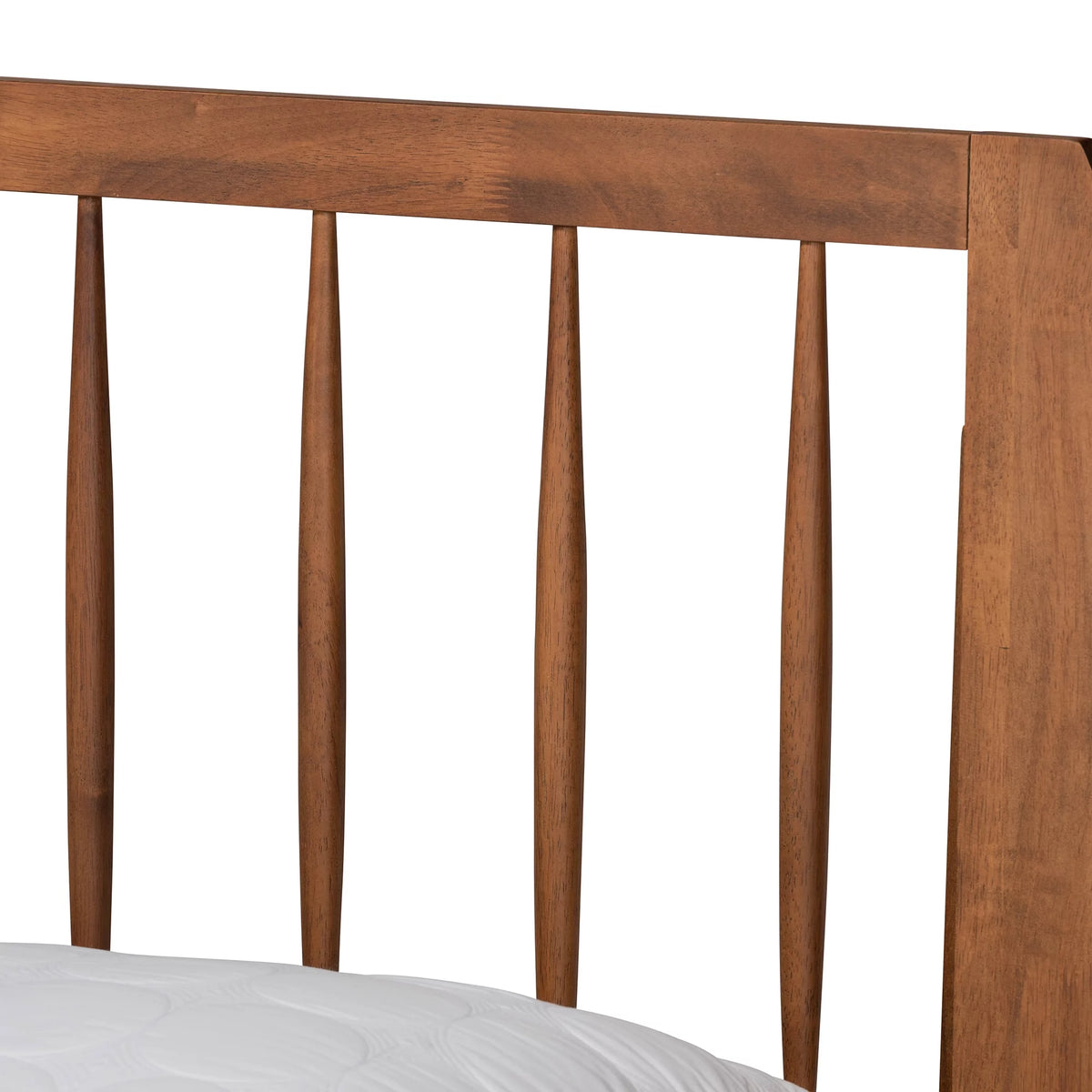 Queen Walnut Brown Engineered Wood Platform Bed G22801