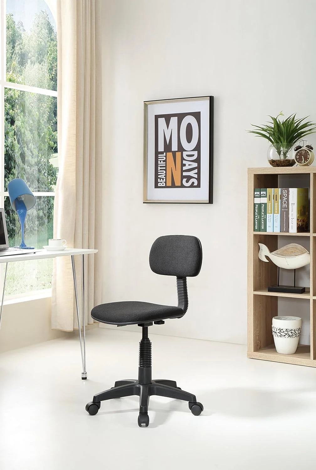 Black Adjustable Swiveling Task Chair H918610