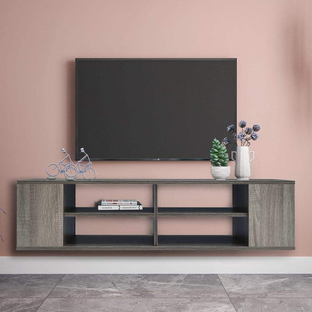 Wall Mounted Floating TV Stand with Adjustable Shelf D28103
