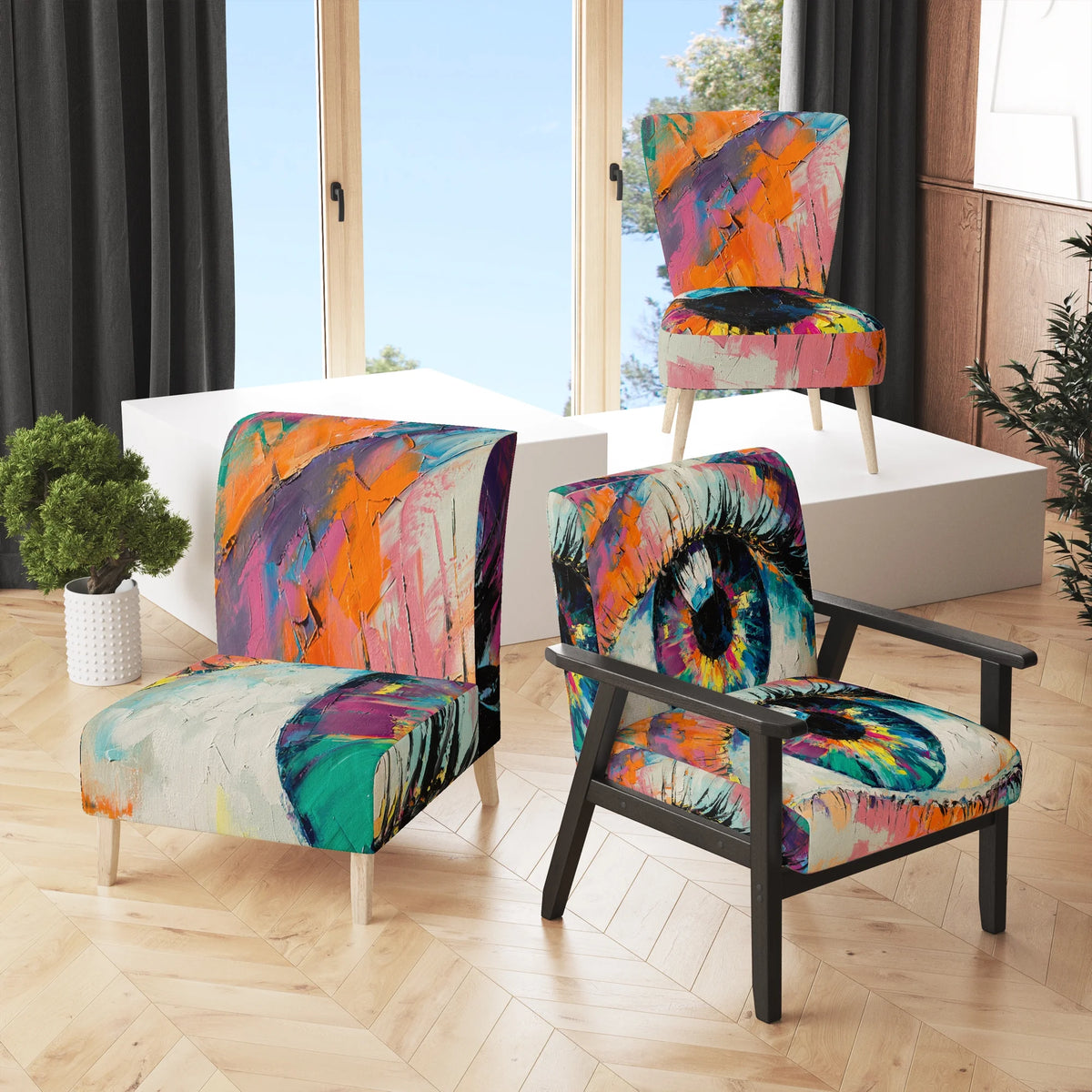 Turquoise Upholstered Accent Chair O38860