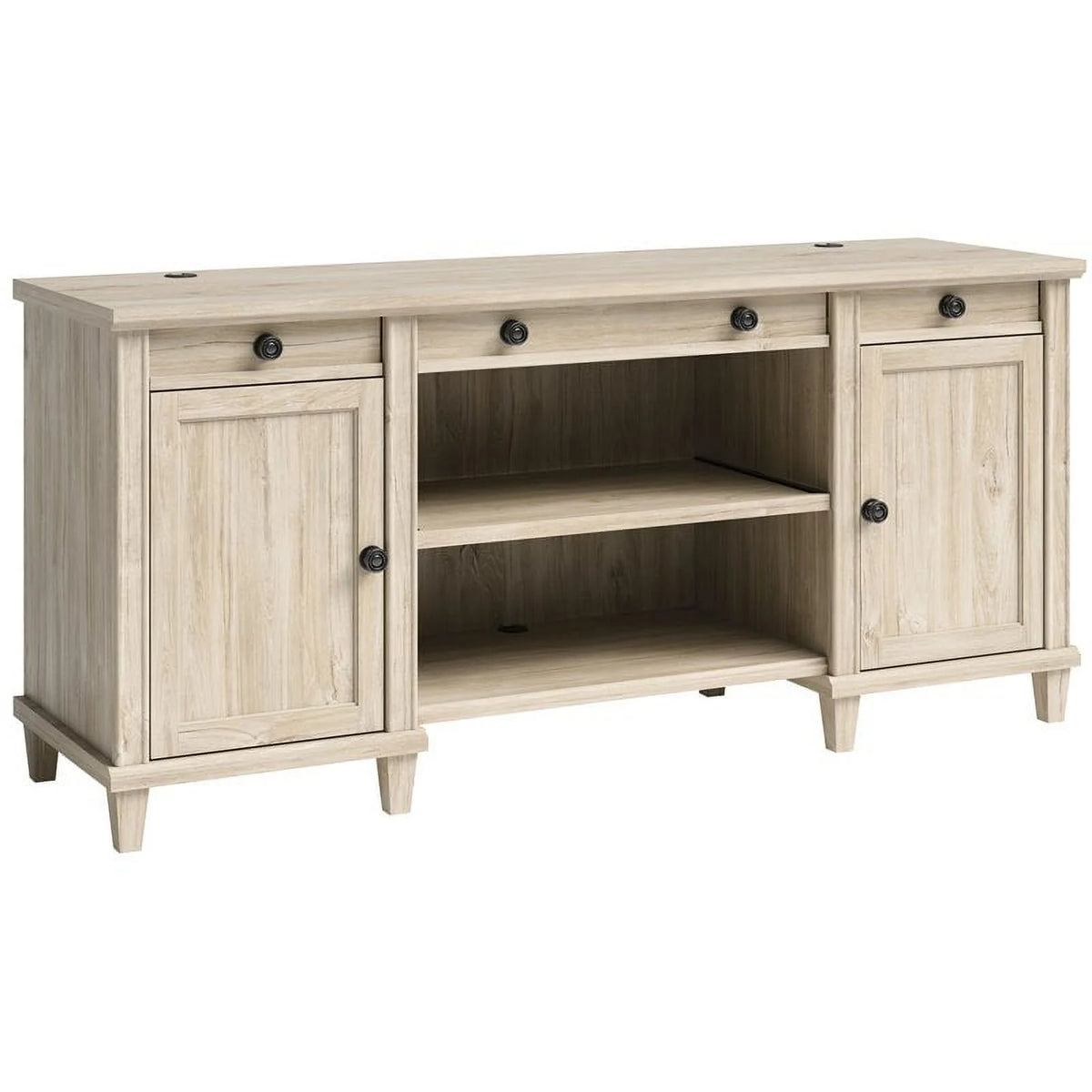 3-Piece Credenza Desk Hutch and Lateral File Cabinet E2917
