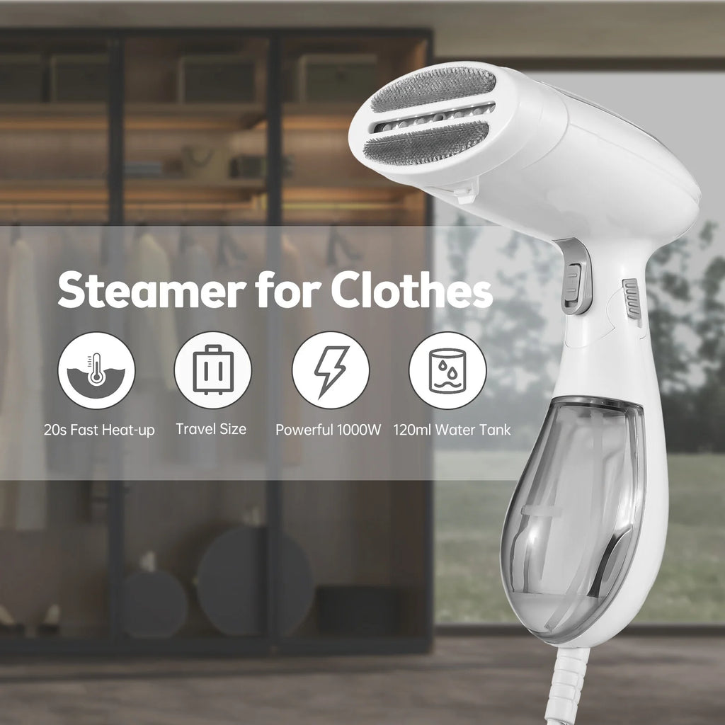 1300W Foldable Handheld Travel Steamer with 120ml Detachable Water Tank H528