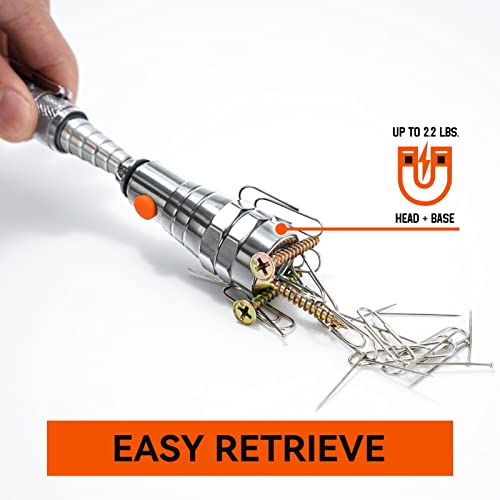 Extendable Magnetic Flashlight with Telescoping Magnet Pickup Tool K662762