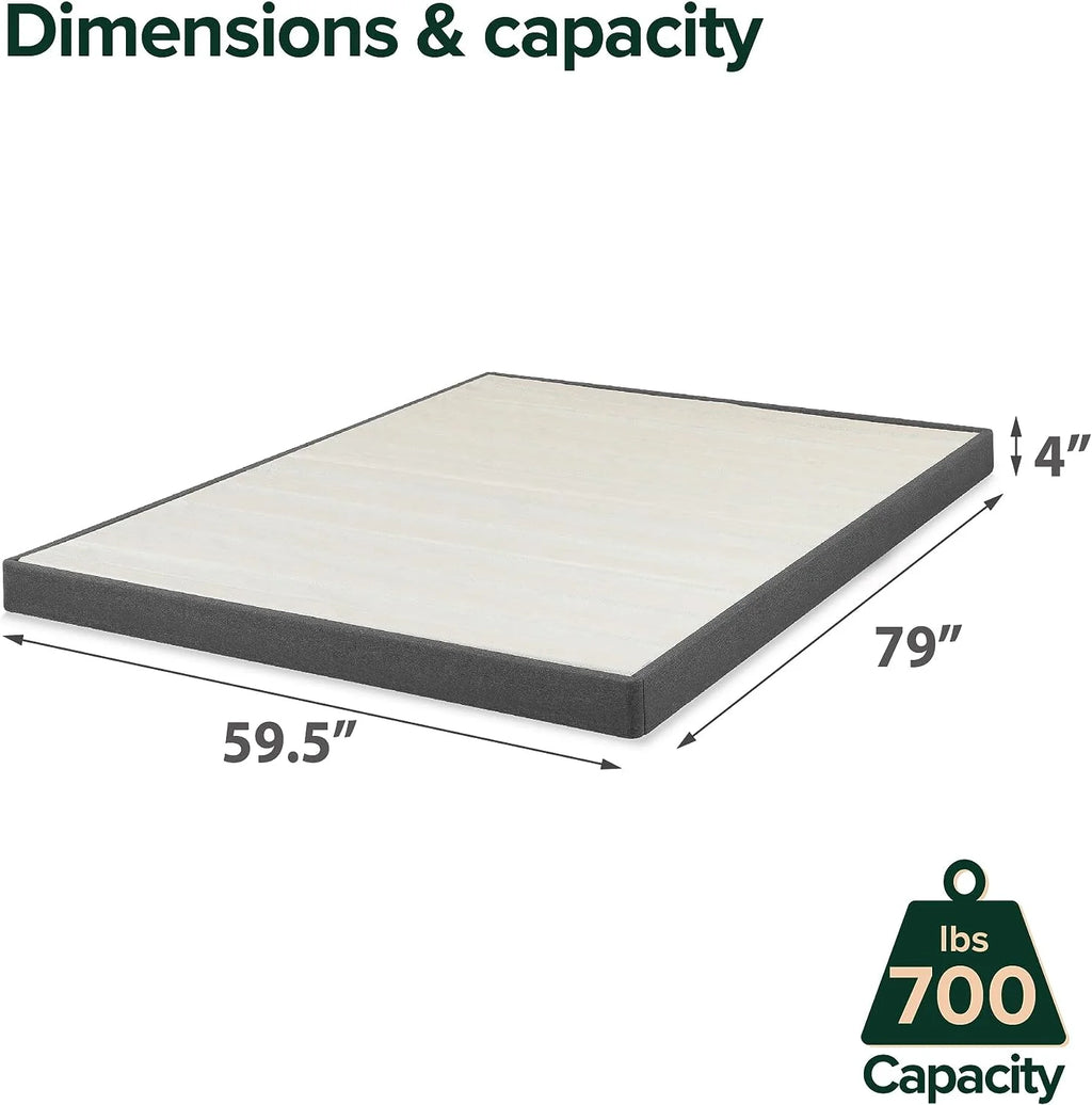 Queen Grey Upholstered Box Spring U73820