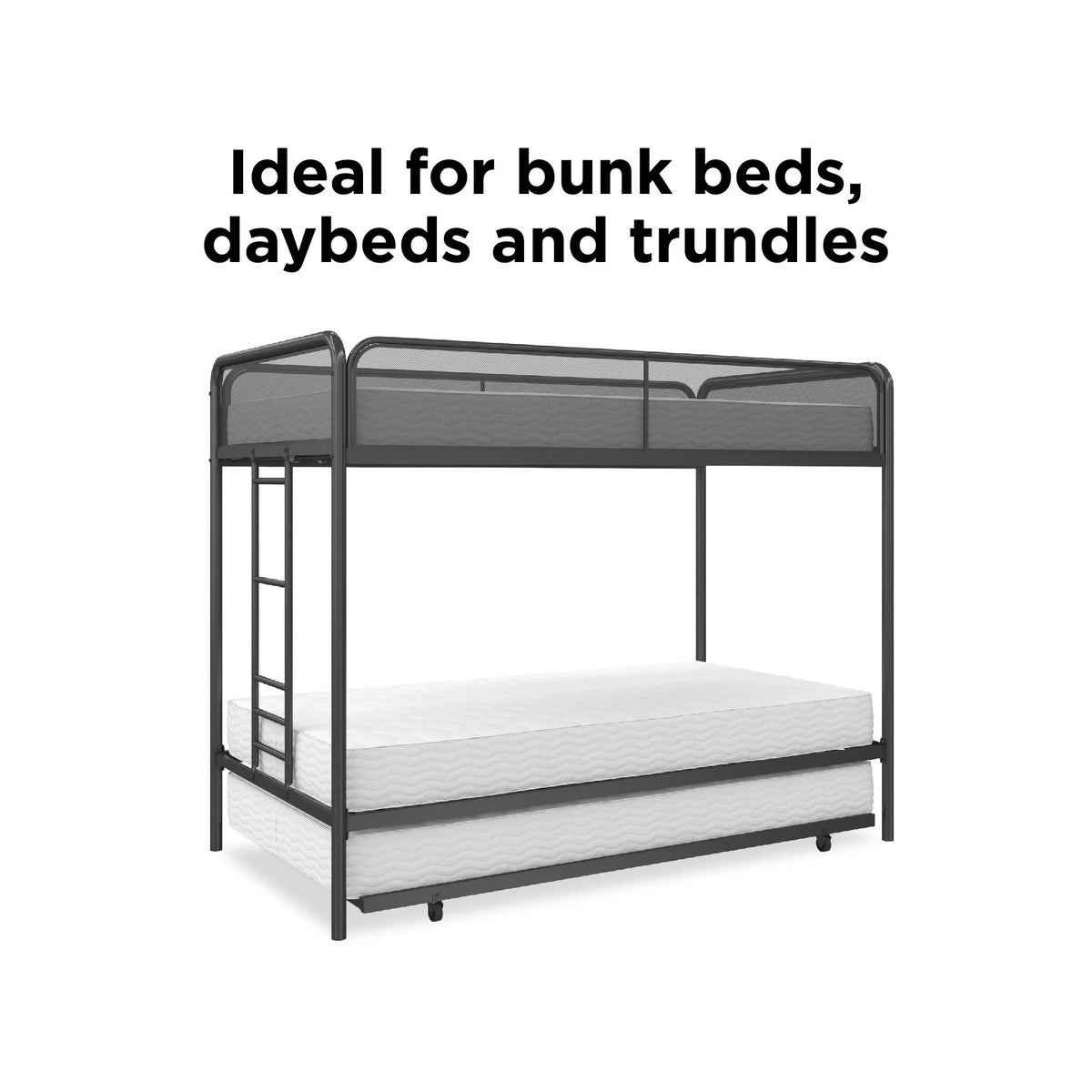 6 Inch Polyester Fill Mattress, Twin Size N7211