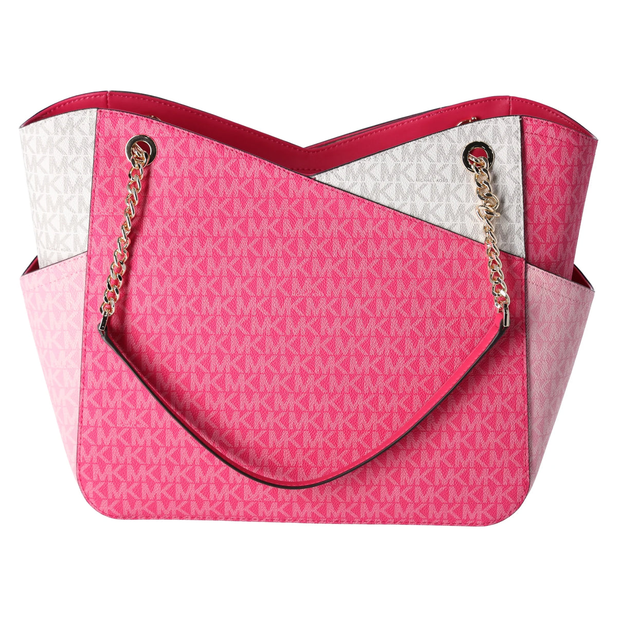 Electric Pink Large Chain Tote Handbag Z58314