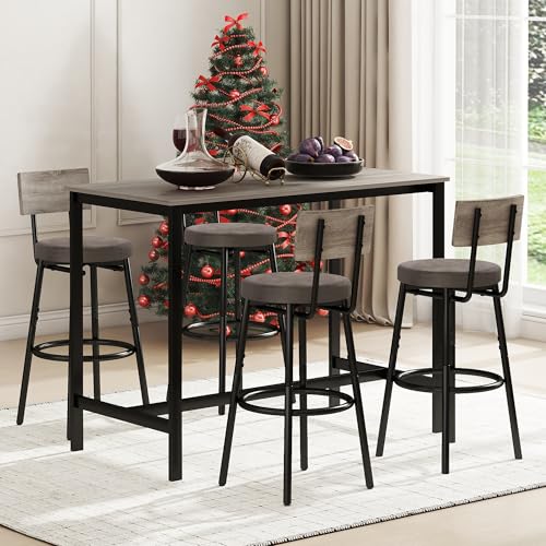 Brown 3 Piece Bar Table and Stools Set of 2 T31071