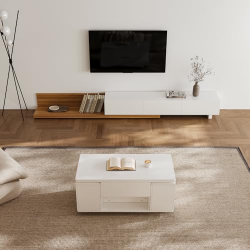 Black Lift-Top Coffee Table with Hidden Storage L654