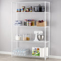 5 Tier Heavy Duty Wire Shelf Unit White 3000 lbs P153