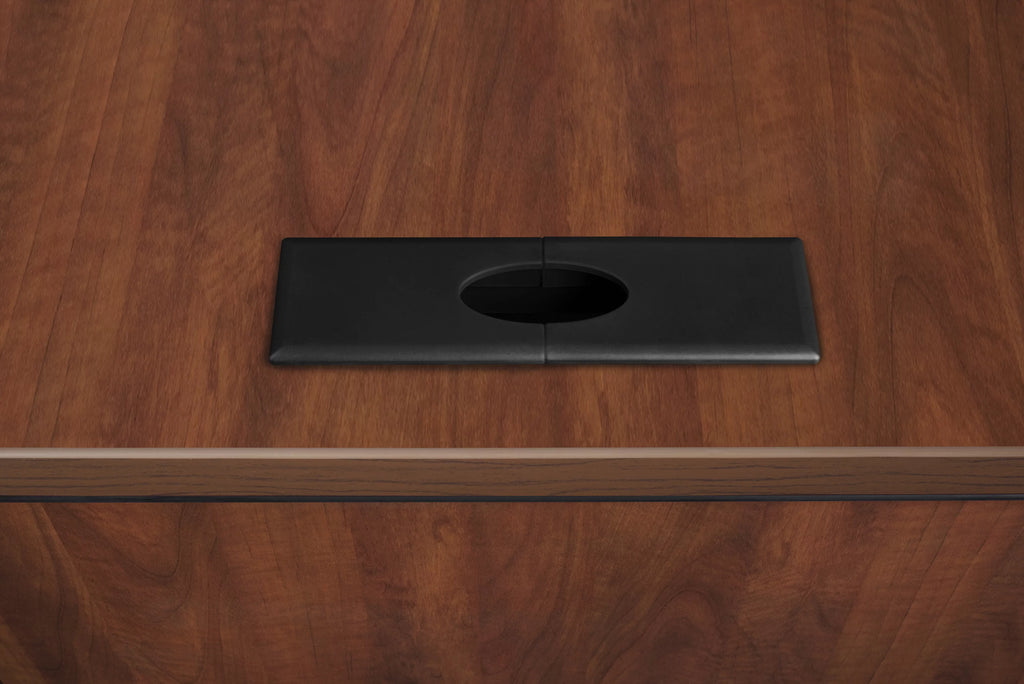71" Double Pedestal Right Corner Credenza T359930