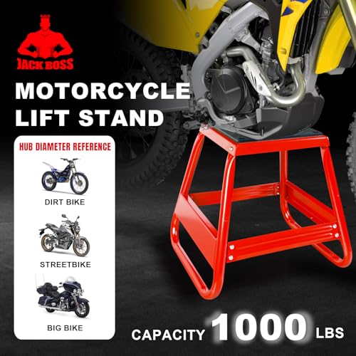 Motorcycle Stand Lift Dirt Bike Stand, Universal Panel Dirtbike Stand Jack Fit for Yamaha Honda Kawasaki, 1000LBS Capacity Removable Maintenance Motocross Stand Red

Motorcycle Dirt Bike Stand 1000LBS Capacity Red U89767