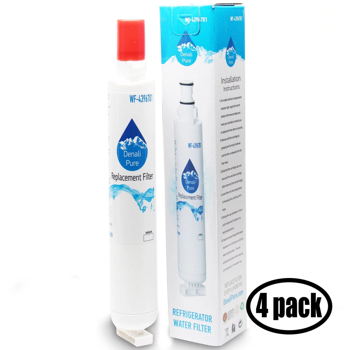 4-Pack Replacement Refrigerator Water Filter Cartridge E129677