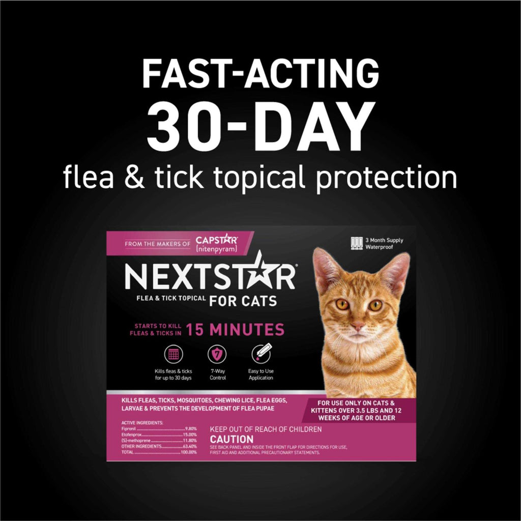 Fast Acting Cat Flea & Tick Treatment U6205