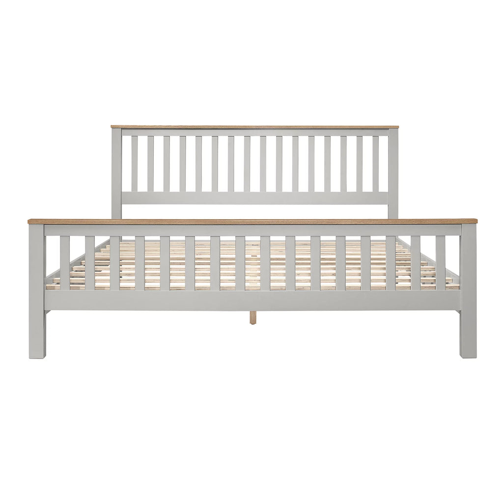 King Size Solid Wood Platform Bed with Headboard Z194