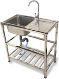 Stainless Steel Utility Sink Set with Faucet C5035