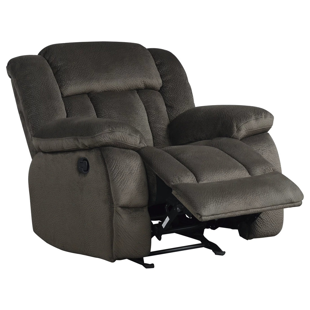 Chocolate Microfiber Fabric Upholstered Glider Reclining Chair W766521