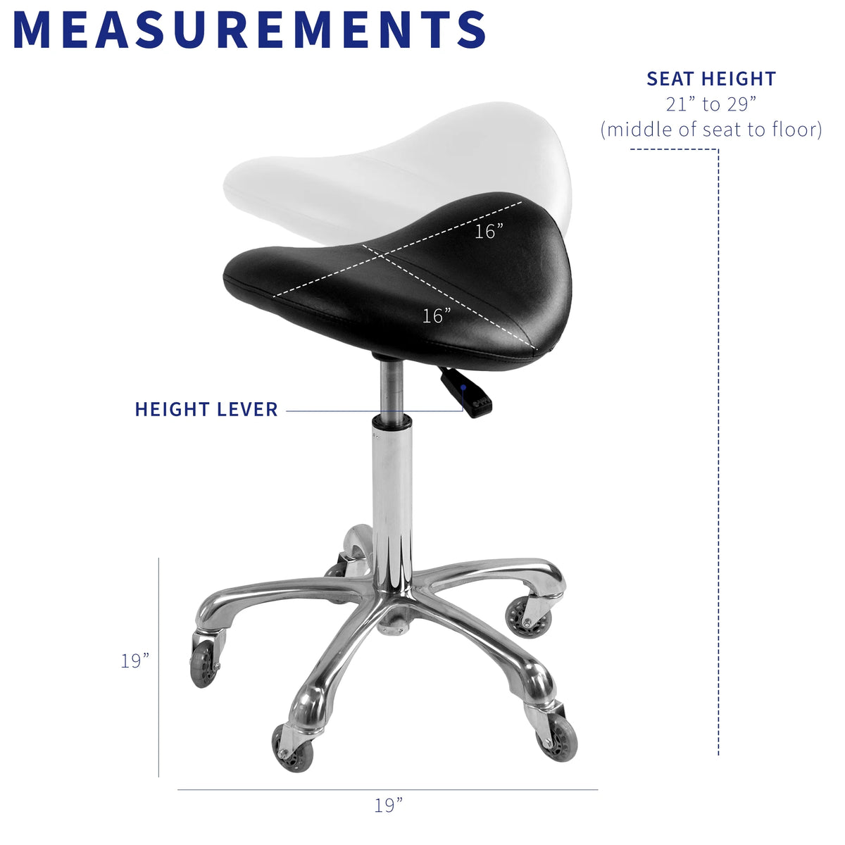Ergonomic Height Adjustable Saddle Stool C69431