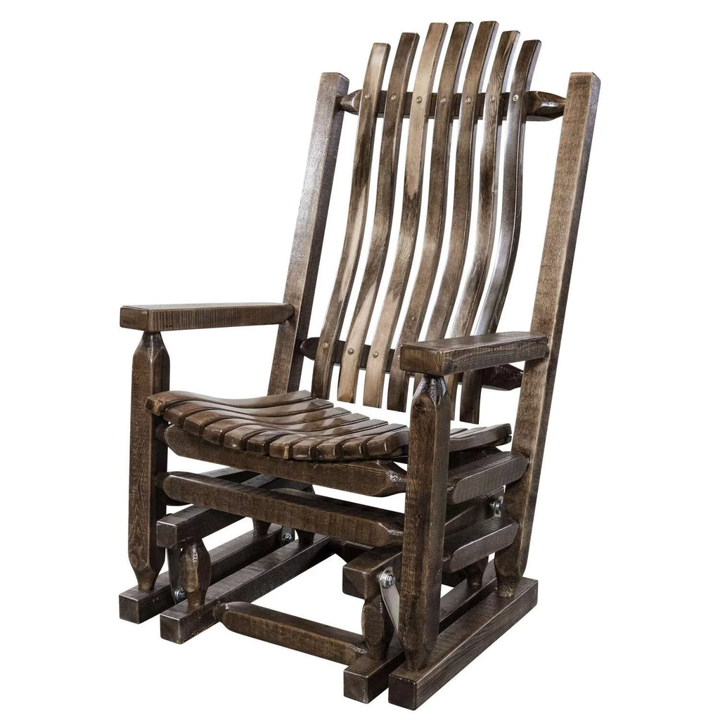 Brown Wood Glider Rocker D367998