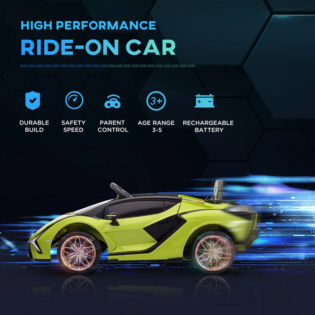 Green 12 V Electric Ride-On Car with Parent Remote Control J664