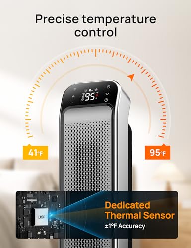 25" Electric Space Heater with Remote and Thermostat I18736