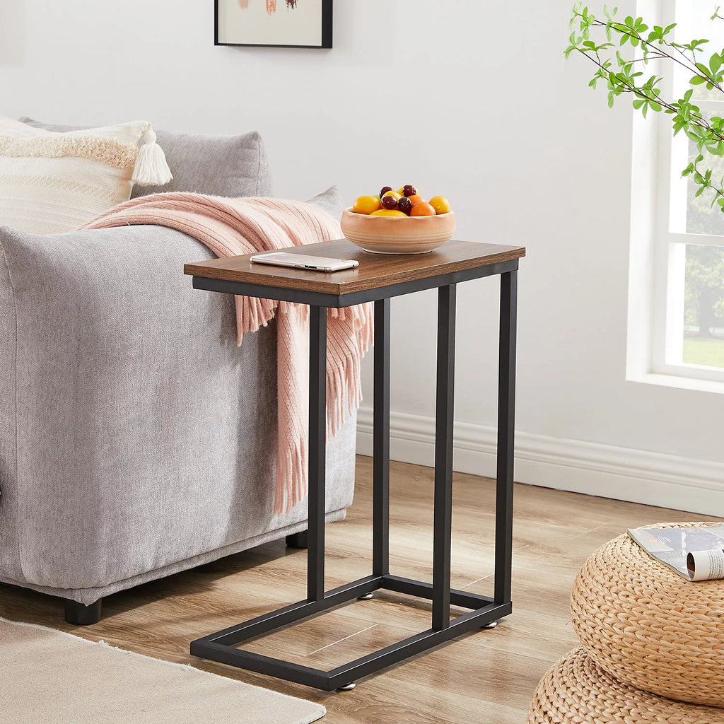 Set of 2 C-Shape Side Table Metal Frame E25872