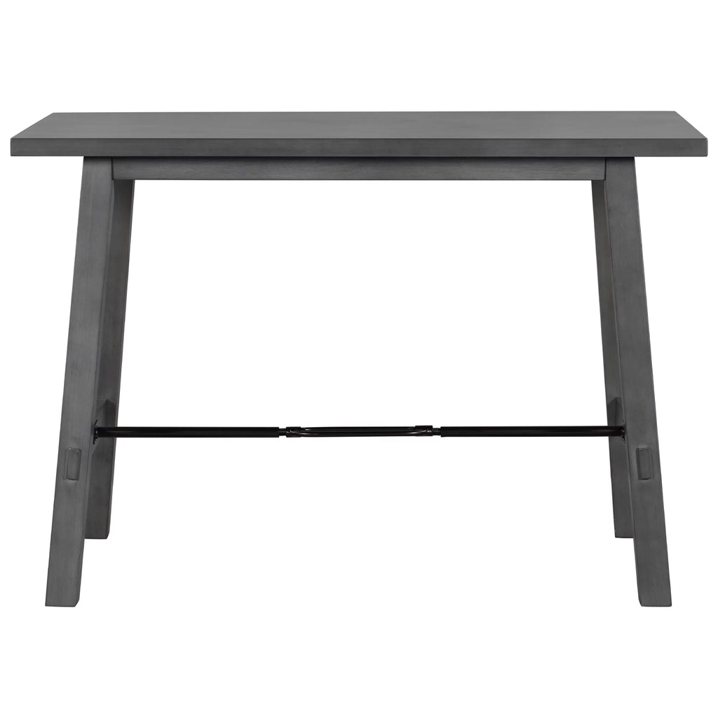 Counter Height Dining Table Solid Wood & Metal Gray L4592