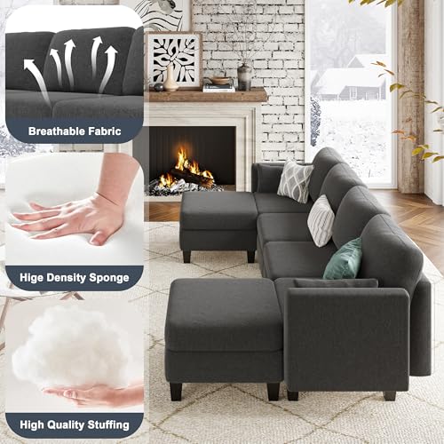 Modular U Shaped Sectional Sofa with Memory Foam I4181