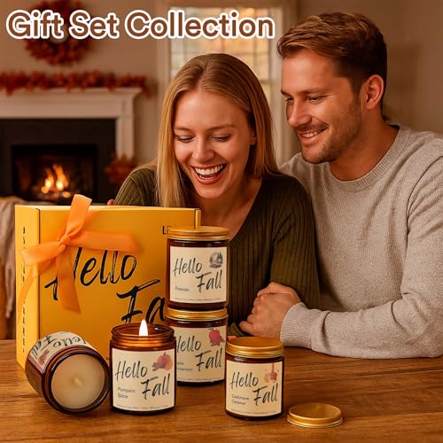 4 Pack Natural Soy Wax Christmas Candles G7116